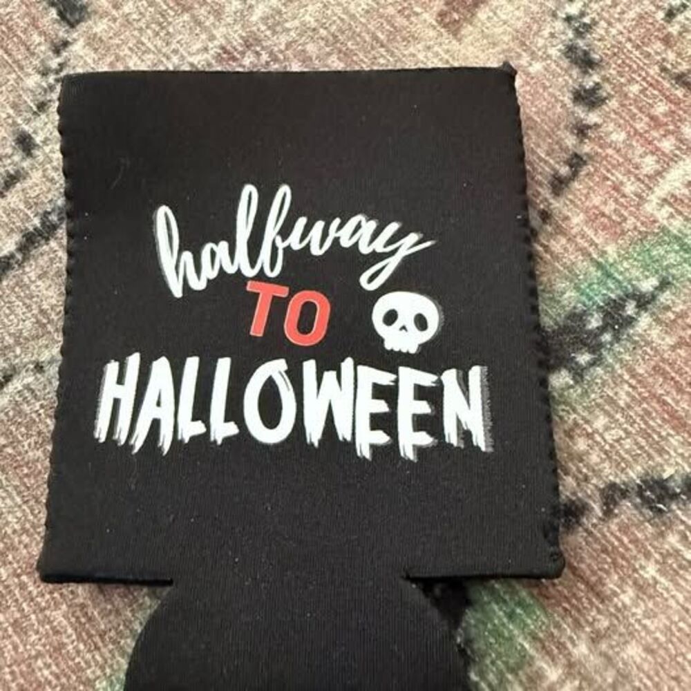 Halfway to Halloween drink cozy cheap sale spooky ghost